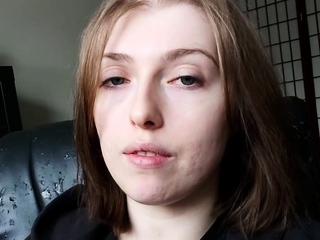 Newbie redhead masturbates then offers a blowjob