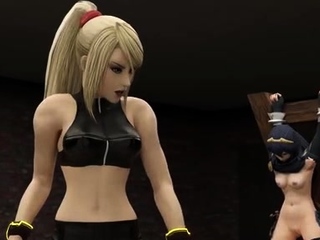 Cunning 3D Superwoman bounces up and down on a cock