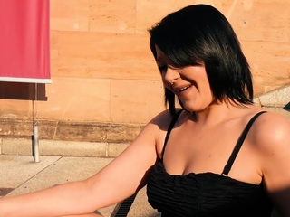 German pure teen subsequent door strive actual public blind date