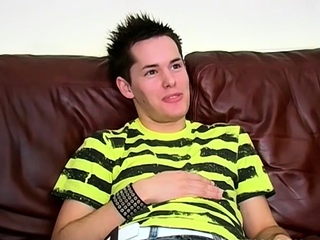 Large throbbing cock novice Ethan jerks off after interview