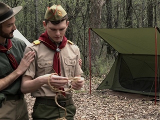 ScoutBoys Furry scoutmaster seduces and breeds attractive twink
