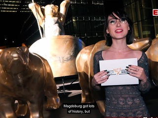 Actual Road evening date with german skinny teen slut