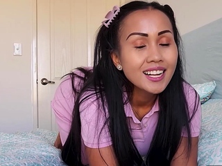 Ardour solo fucking for attractive Asian teen