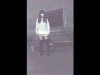 Horny Asian CD cums in public