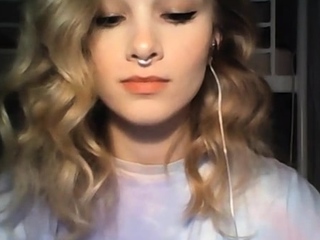 Horny blonde teasing on omegle