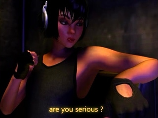 Beautiful 3D brunette having fun with some bondage intercourse