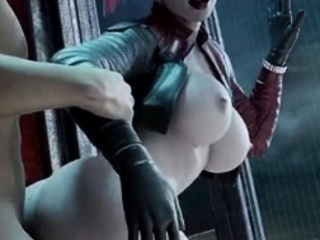 Cunning 3D Superwoman bounces up and down on a cock