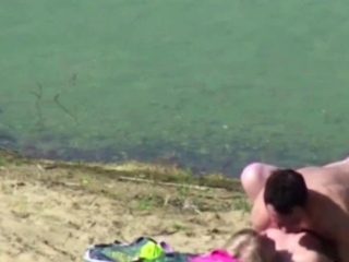 my Stepdaughter caught together with her BF on the seaside