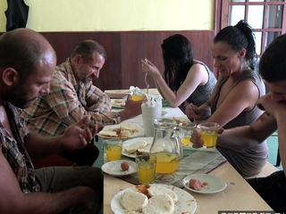 Novice faculty group intercourse with fucking and sucking in hd