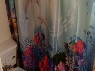 stepmom with tattoo boobs spied within the bathe