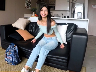 18 Yr Previous Harmless Latina Stretched in Casting