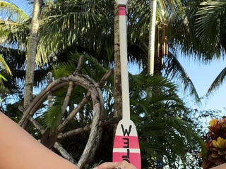 Asian Latina Babe Luna Luxe Outdoor In Pink Bikini Taking part in