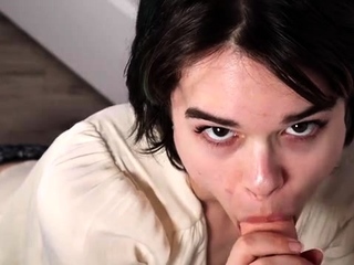 ouiouilux sizzling brunette POV blowjob