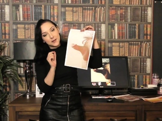 SPH solo GF in leather-based skirt talks nasty