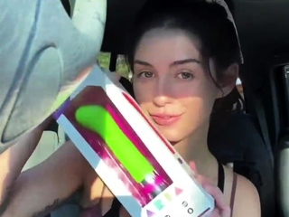 Beginner brunette double toying on webcam