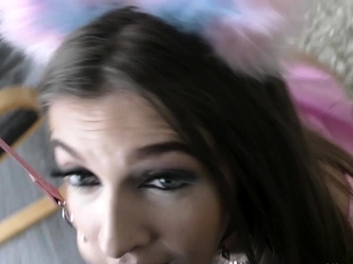 Blowjob cumshot whore gargles pov bukkake fetish cum