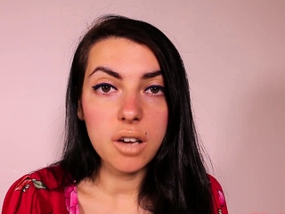 Cute curly brunette solo webcam masturbation