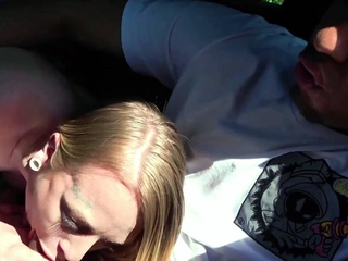 Public Car Sex: Black Guy & Hot Blonde
