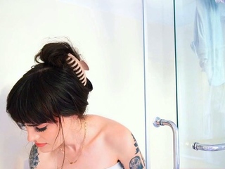Wet T-Shirt Try-On Haul with a Stunning Tattooed Babe