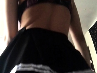 Busty brunette solo masturbation