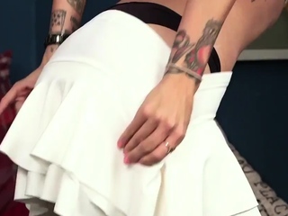 Lingerie stunning babes teasing wanker