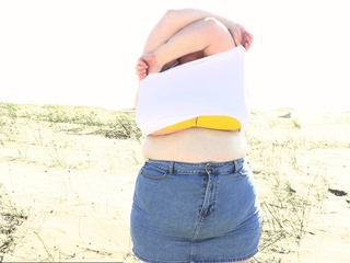 NAUGHTYNATURAL Hairy Beach Tease XXX