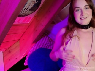 Amateur striptease and Solo masturbation