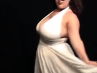 Big-Titted BBW Strips Out of Her White Dress