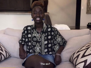 EBONY Slut started GAGGING On My Big Cock
