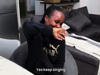 EBONY TEEN let me bang her TIGHT PUSSY