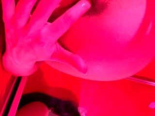 First time amateur brunette solo with dildo