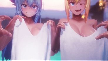 Konosuba – Snow Onsen sex 3D