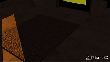 Animation 3D. Roblox meuf dans la douche.