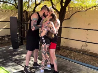 Bi MMF Threesome – Girl Boxer Takes Turns on Two Big Cocks!