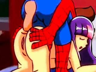 Spiderman and Spidergirl hentai orgy