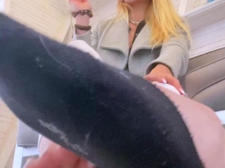 European blonde solo masturbating