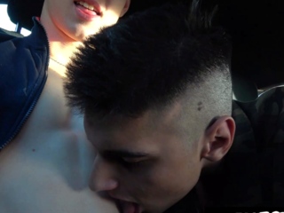 Hot Twinks Blowjob In Car