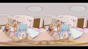 VR180 mmd Lamy BlowJob 3d hololive Hentai