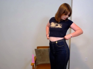 GROOBYGIRLS Solo Tgirl Masturbates With Pink Dildo